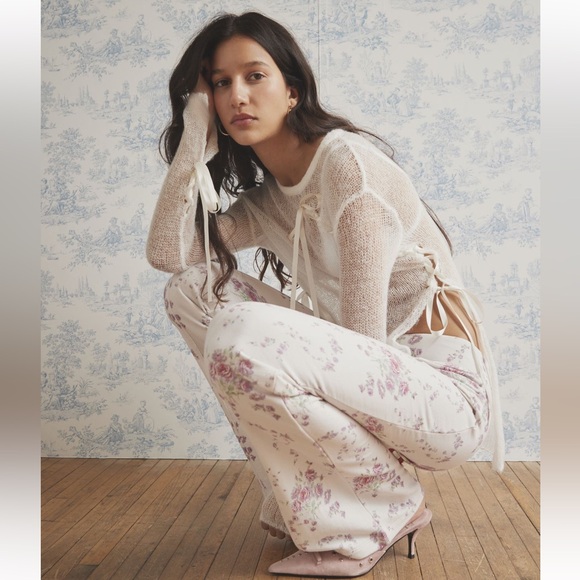 LoveShackFancy Reed Floral Lounge Pant - Picture 4 of 11